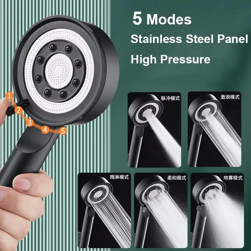 5-Mode High Pressure Handheld Shower Head | Water Saving