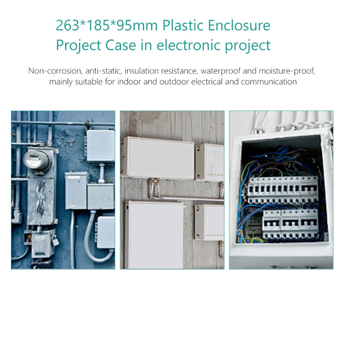 Water Resistant IP65 ABS Project Enclosure Case Wiring Junction
