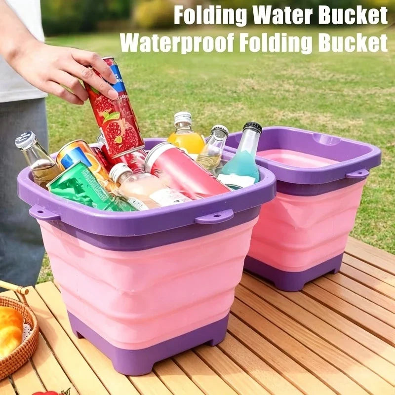 2L Collapsible Foldable Bucket – Portable Camping & Beach