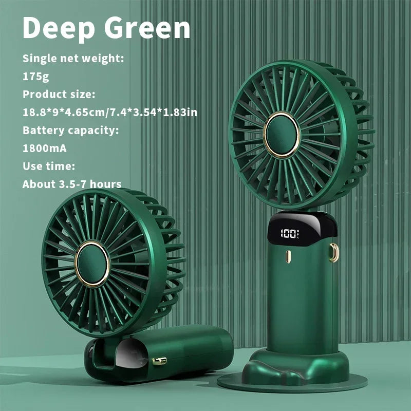 URGGU Foldable Neck Fan – 5-Speed USB Rechargeable & Phone Stand