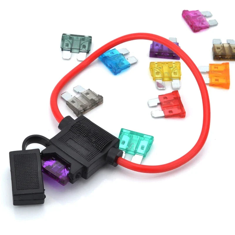 Car Inline Blade Fuse Holder Box – Splash-Proof 5A–30A
