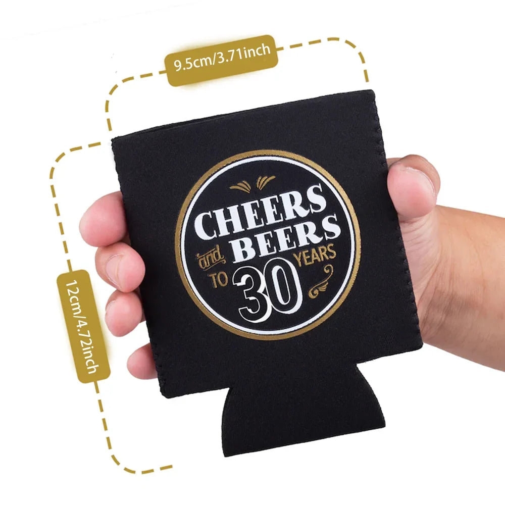 30th Birthday Can Coolers – Cheers & Beers to 30 Years Favors