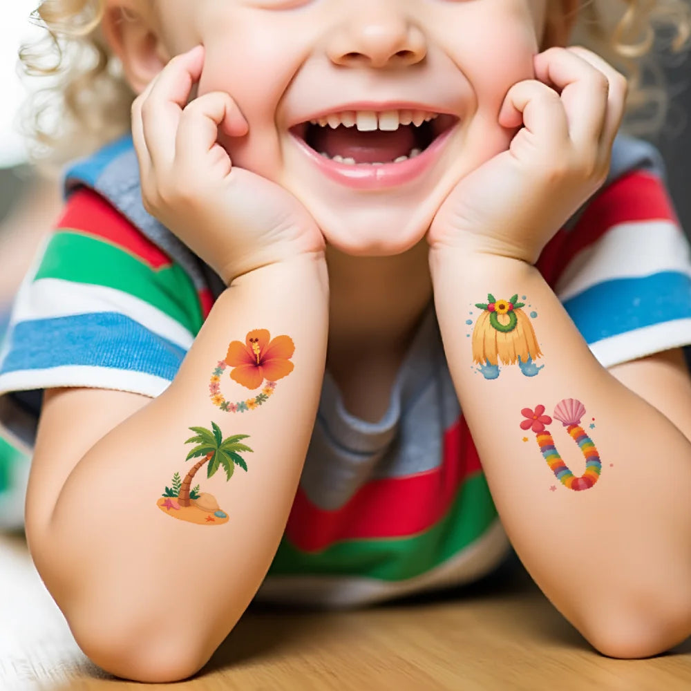 54pcs Waterproof Temporary Tattoo Stickers – Beach & Vacation