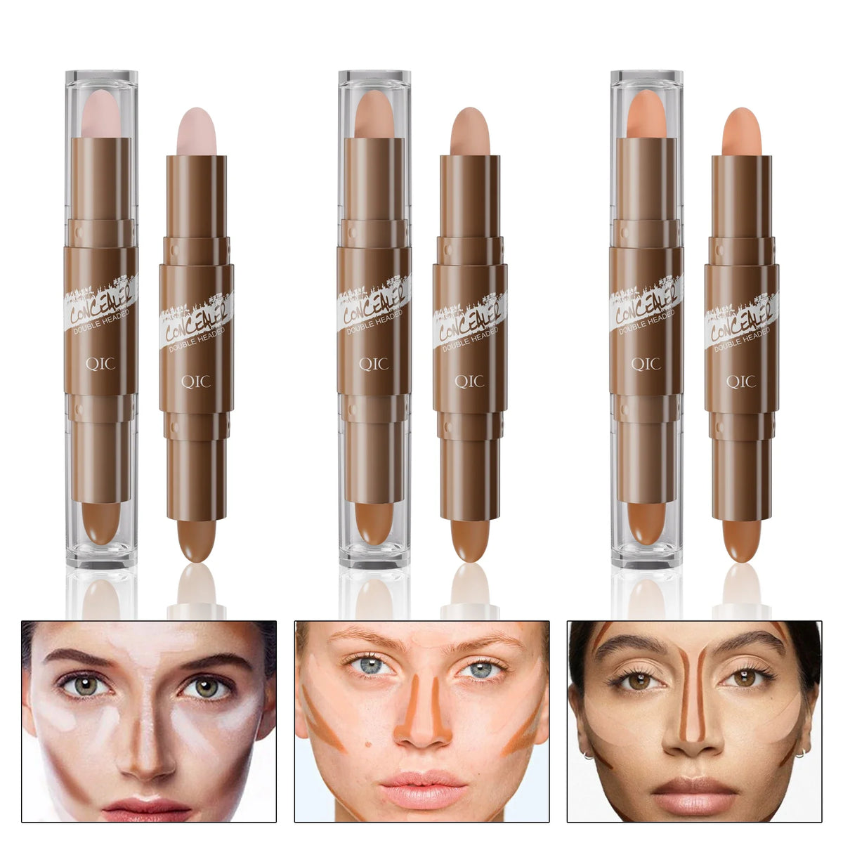 QIC Double-Ended Contour & Highlight Stick | Face Sculpting