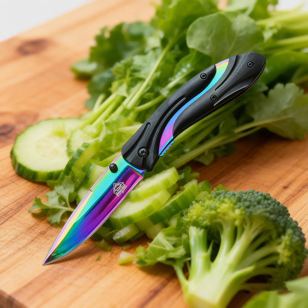 S30V Steel Titanium Folding Pocket Knife – Sharp Fruit Paring Knife