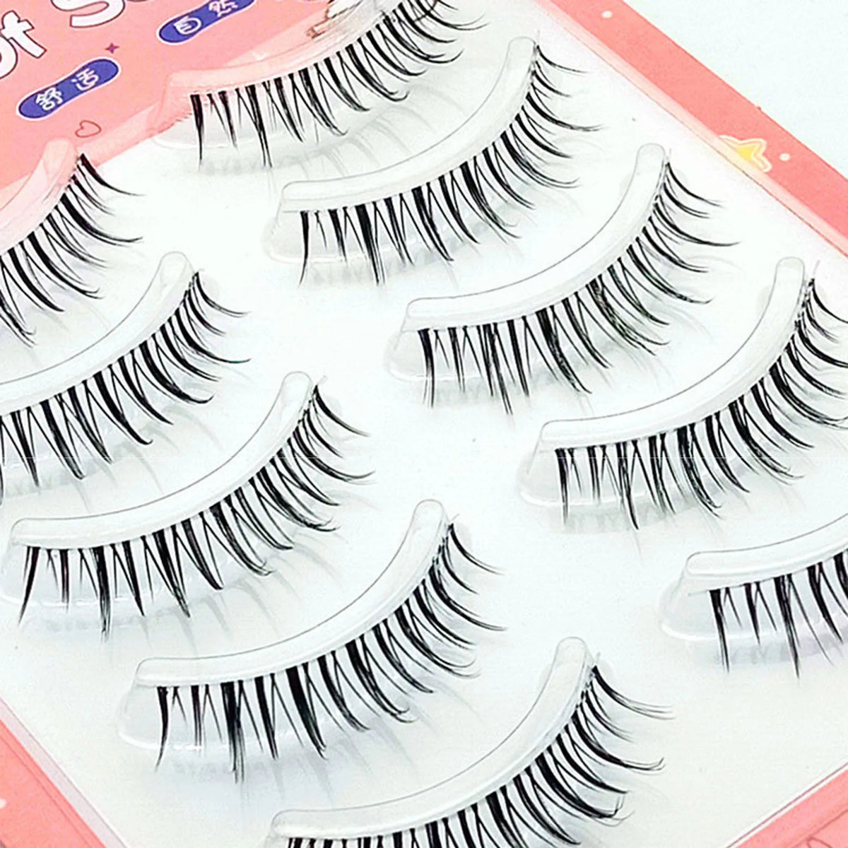 5 Pairs V-Shaped Cluster False Eyelashes | Natural Wispy Lashes