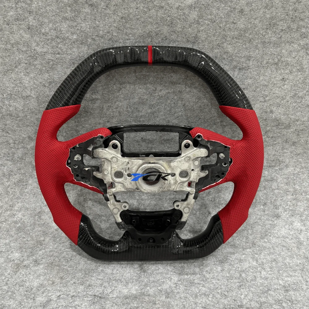 Carbon Fiber Red Leather Steering Wheel – Honda Civic Type-R FK8