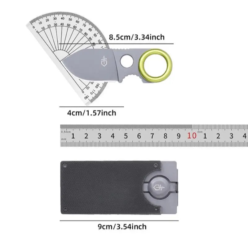Mini EDC Pocket Knife – Stainless Steel Keychain Blade & Money Clip