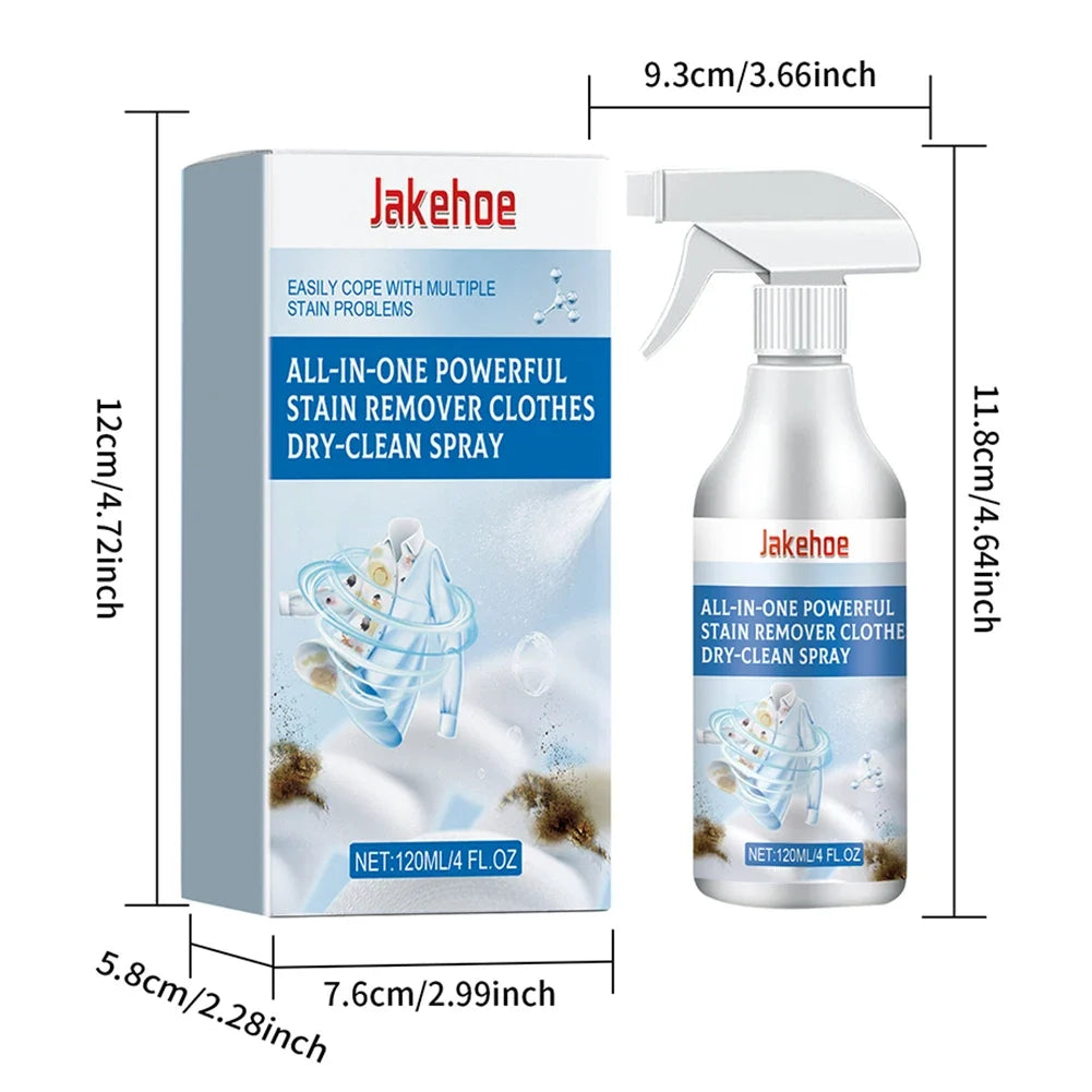 Waterless Dry-Clean Stain Remover Spray for Clothes – 120ml