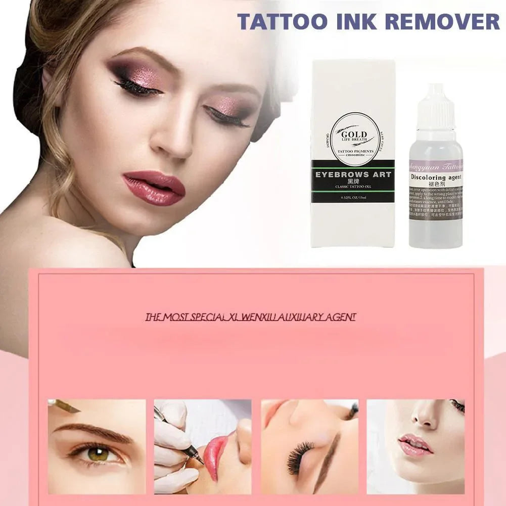 Tattoo Fading Oil & Eyebrow Color Remover – 15ml Correction