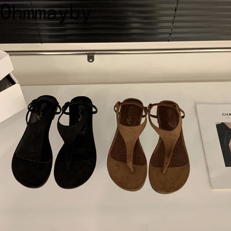 Women's Gladiator Flat Sandals – Clip Toe Beach & Dress Shoes
