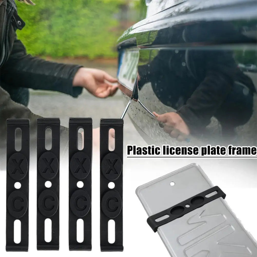 Frameless License Plate Mount Weather-proof Bracket Holder Car Tag