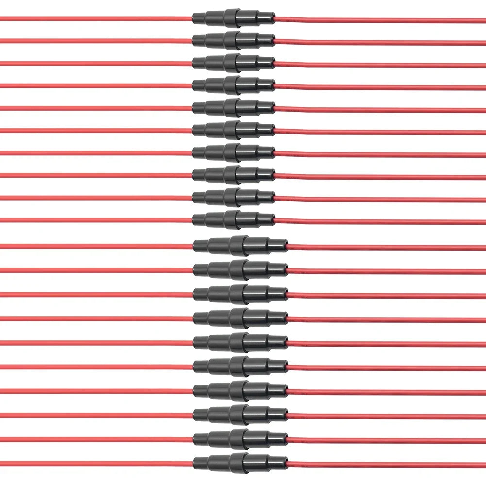 10-Pack 22AWG Glass Tube Fuse Holder 5x20mm & 6x30mm Screw