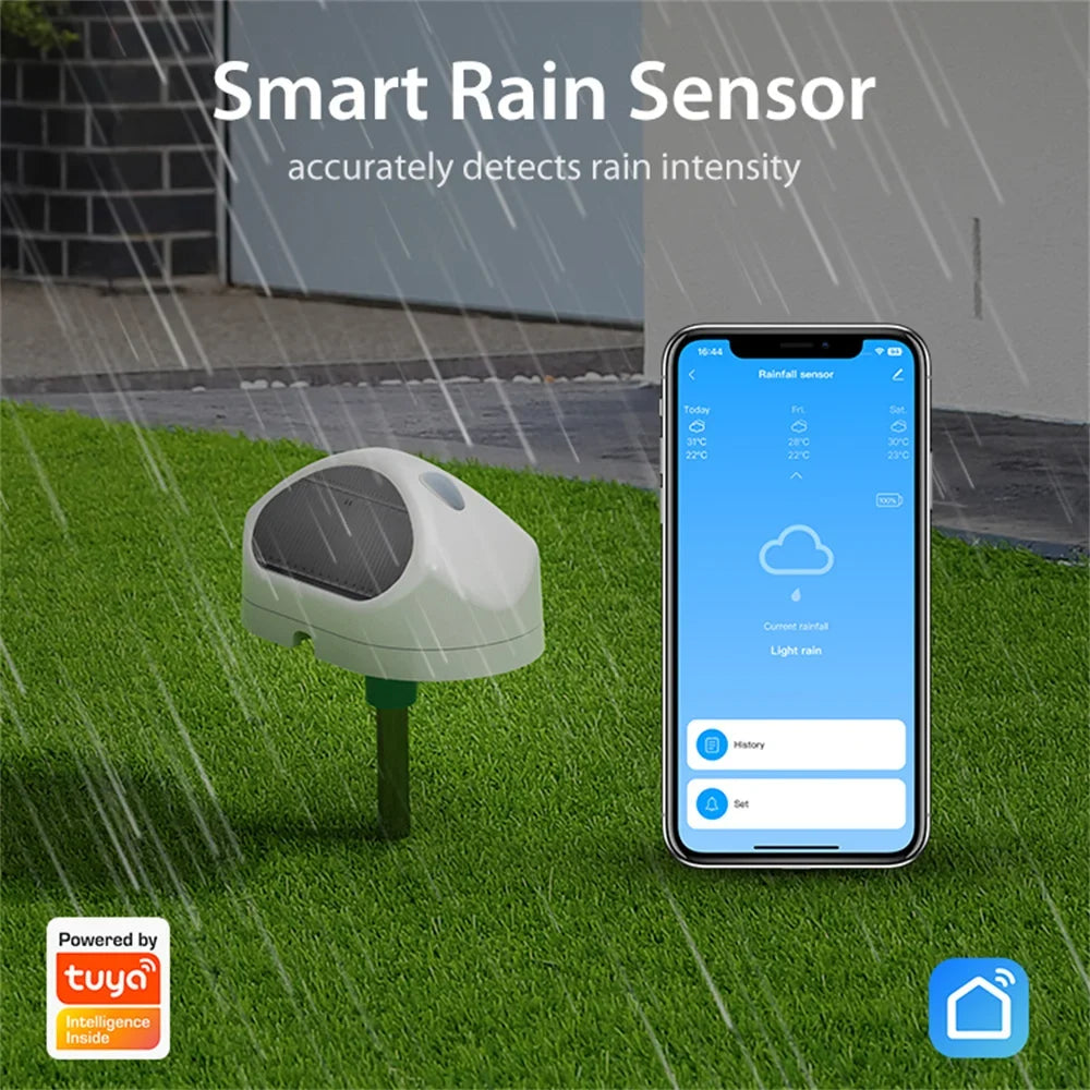 Tuya Wifi Rain Sensor Rainfall Duration Detection Outdoor Waterproof