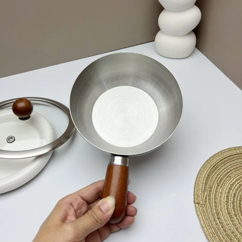 Stainless Steel Small Cooking Pot | Milk & Noodle Pot for One