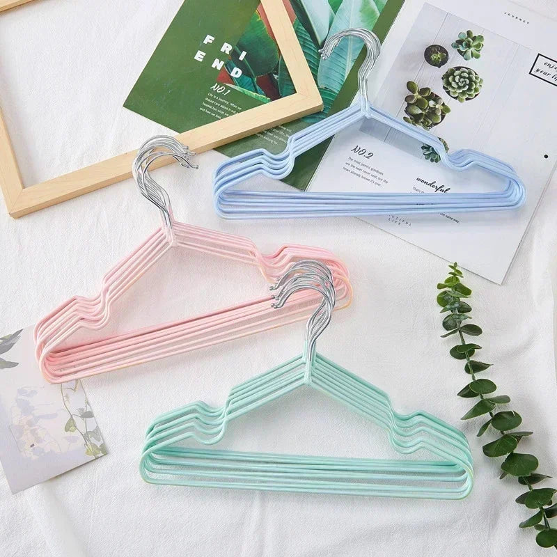 Rubber Coated Kids Hanger Non-slip PVC Metal Infant Clothes Home