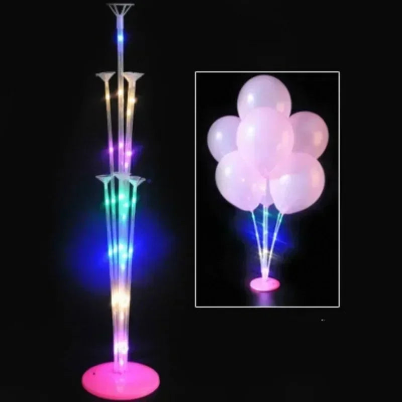 Led Light Balloon Stand Holder Kids Birthday Christmas Party Stick