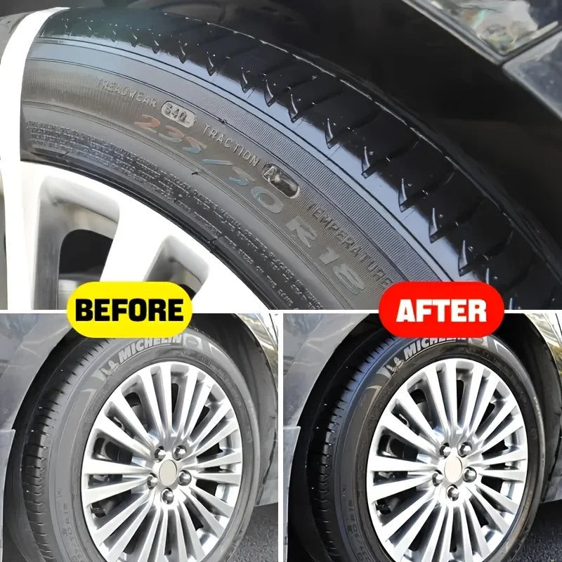 Car Tire Shine Wax – Gloss Enhancer & Plastic Protector