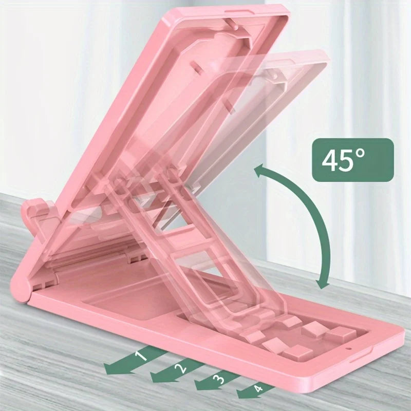 Foldable Phone & Tablet Stand – Adjustable Desktop Lazy Bracket