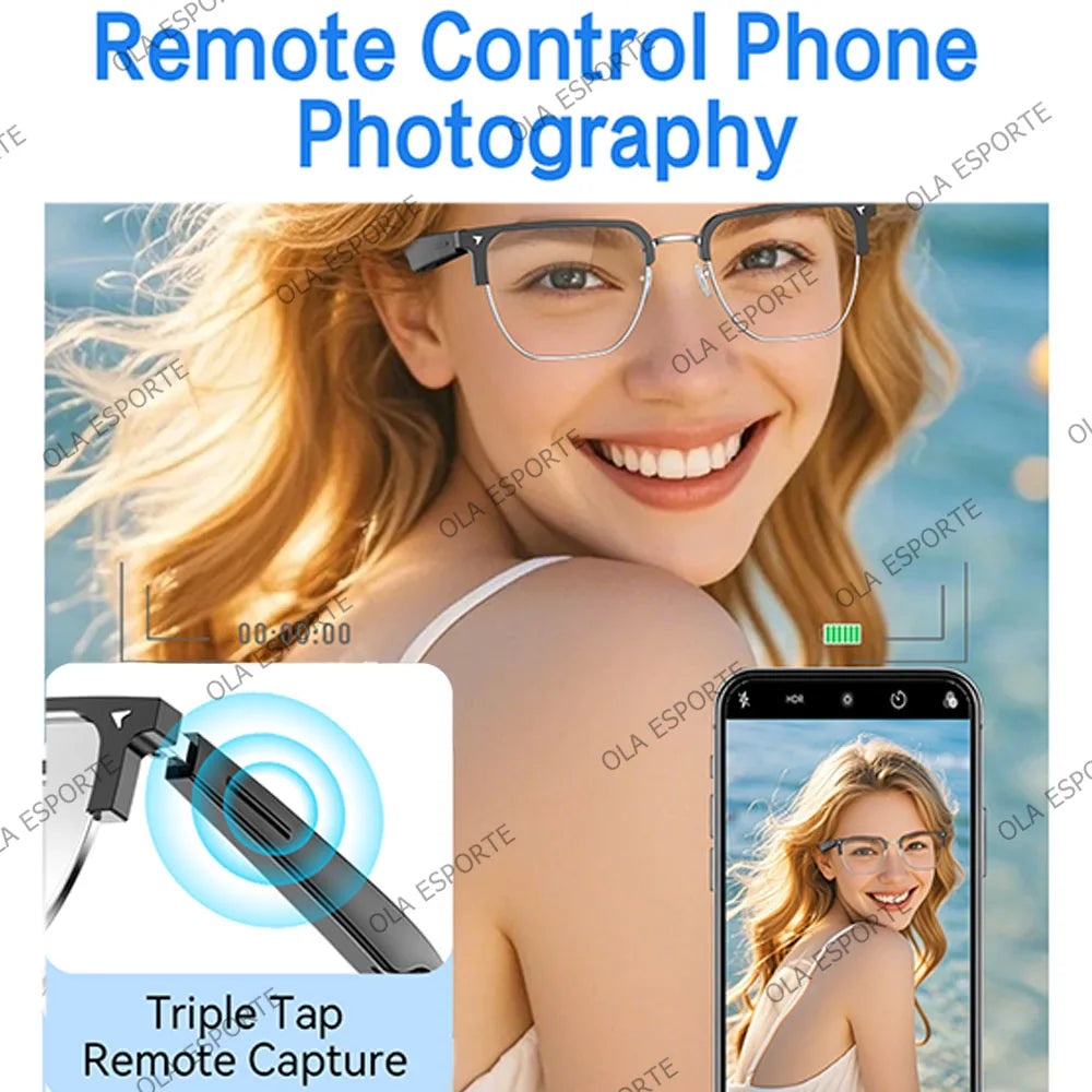Bluetooth Smart Glasses | Anti-Blue Light, UV Protection & AI Voice