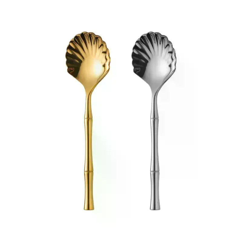 Seashell Stainless Steel Teaspoon | Coffee & Dessert Spoon