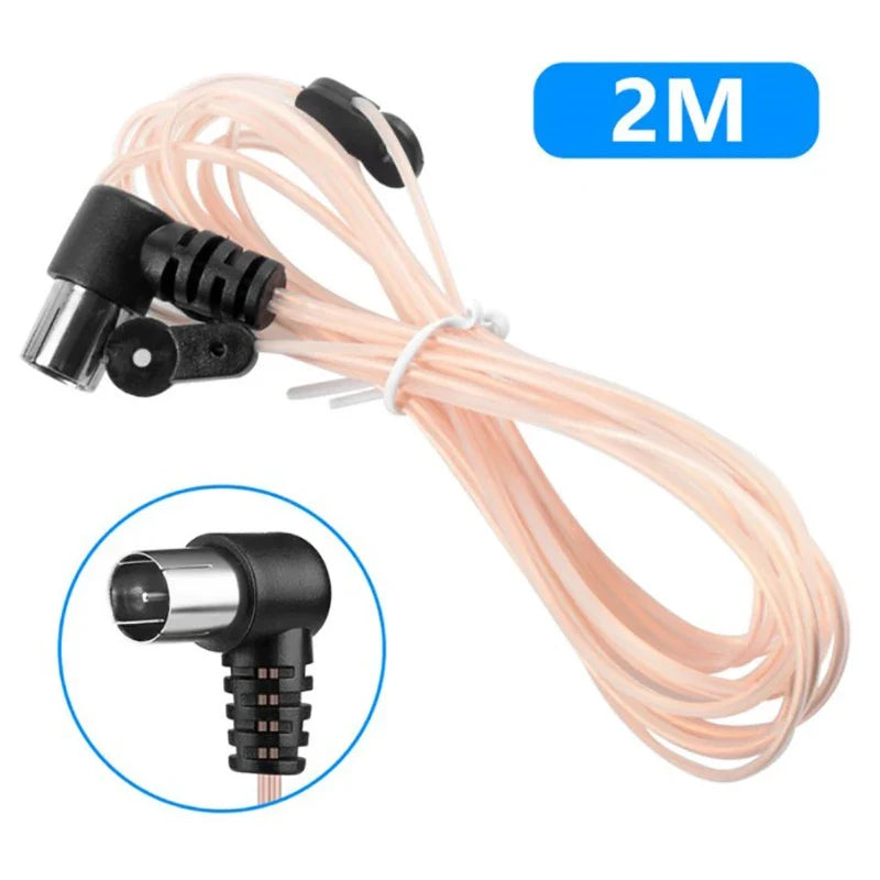 FM Antenna 75 Ohm F Male Plug Home Radio Stereo Signal Receiver Aerial
