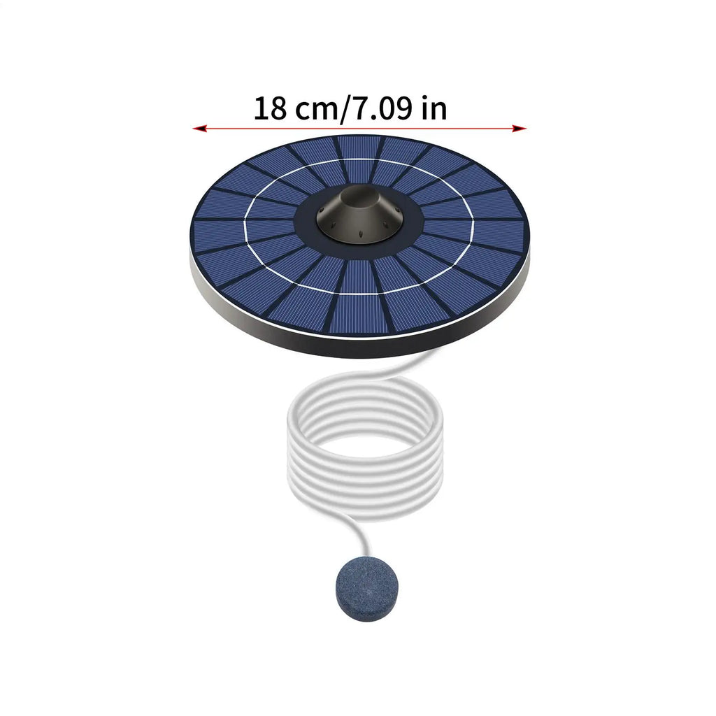 2.5W Solar Floating Pond Aerator with Air Hose & Bubble Stone