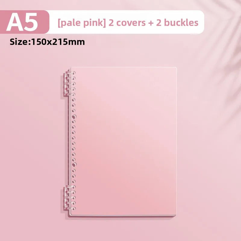 PP Transparent Loose-Leaf Binder Cover A4 A5 B5 – Colorful DIY