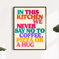 "In This Kitchen" Funny Coffee Canvas Wall Art | Vintage Print