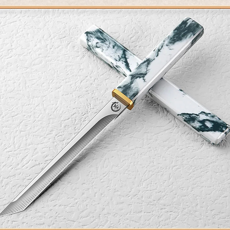 SHIBO Stainless Steel Pocket Boning & Fruit Knife with Scabbard