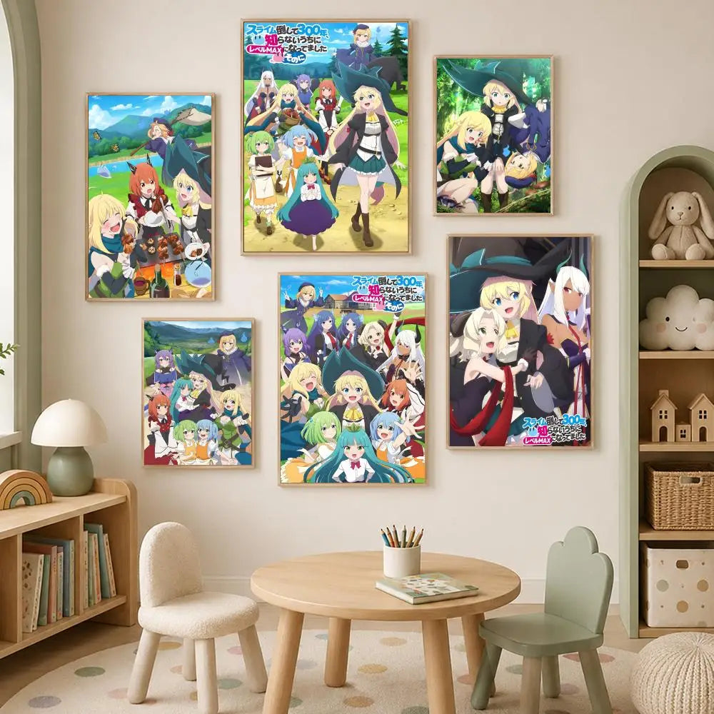 Killing Slimes 300 Years Anime PVC Wall Poster | HD Self-Stick