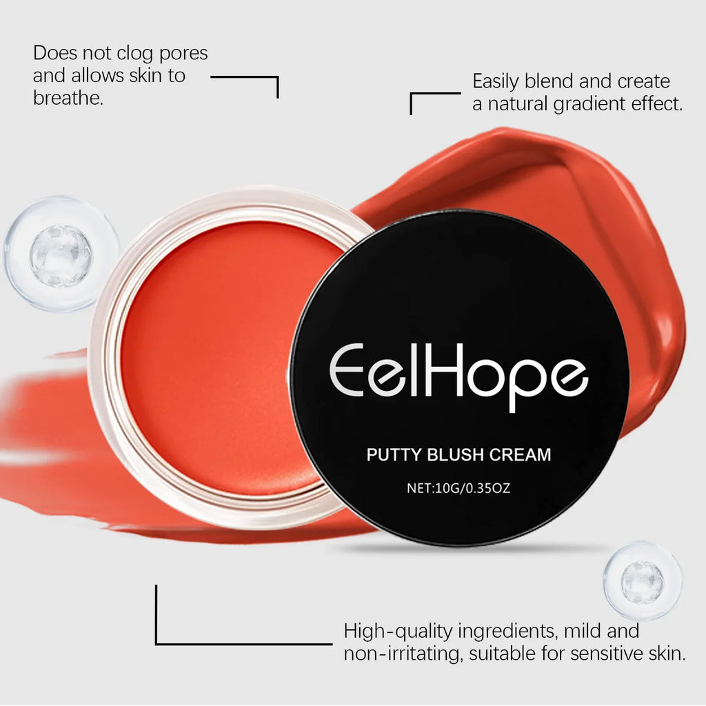 Eelhope Orange Matte Face Blush – High Pigment Cheek Powder
