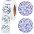 500pcs Holographic Round Stickers – Metallic Glitter Foil Labels