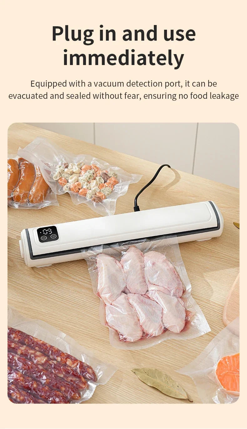 Portable Vacuum Sealer Machine | Dry & Wet Food + Bags