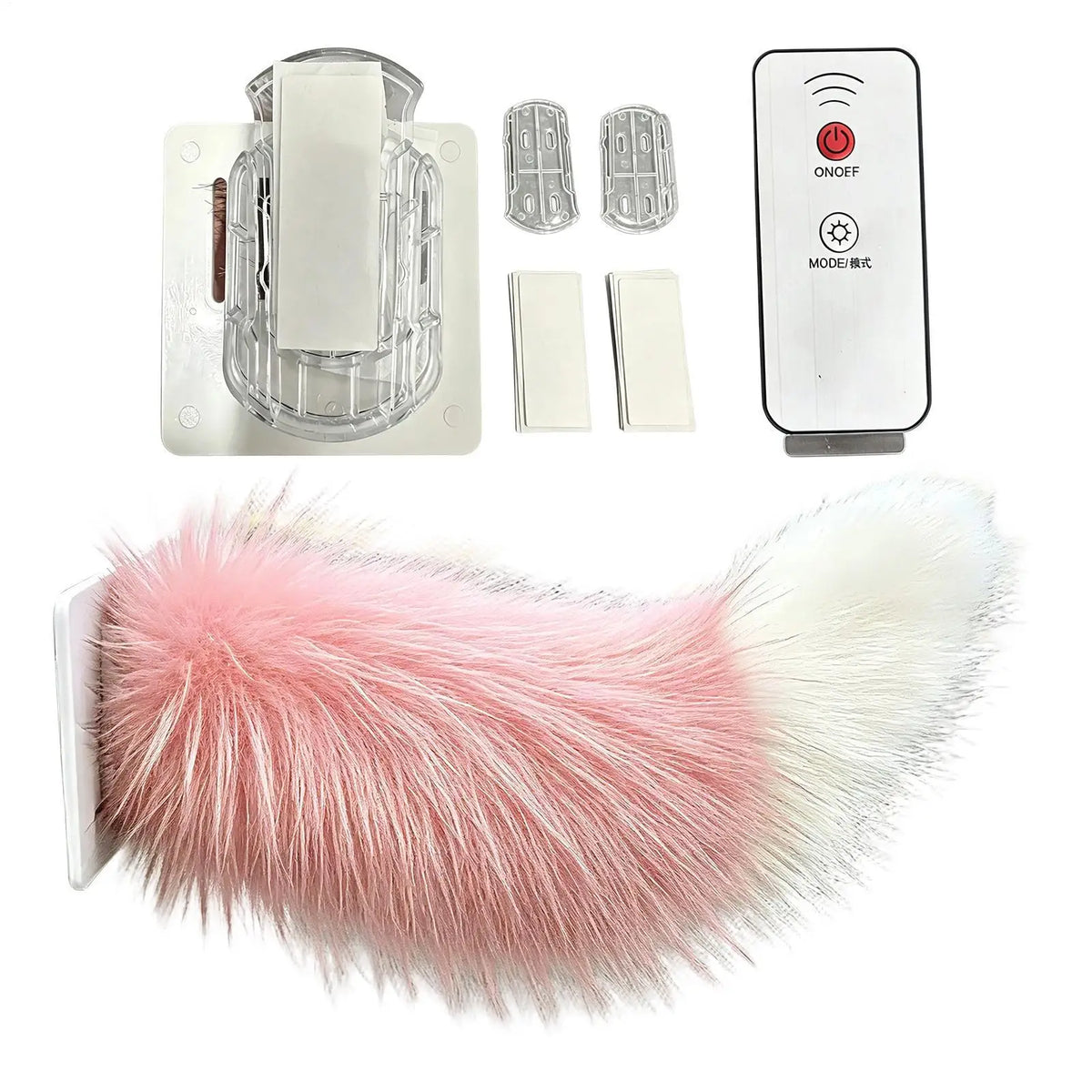 Electric Wagging Plush Tail Car Decoration | Remote Control Faux Fur