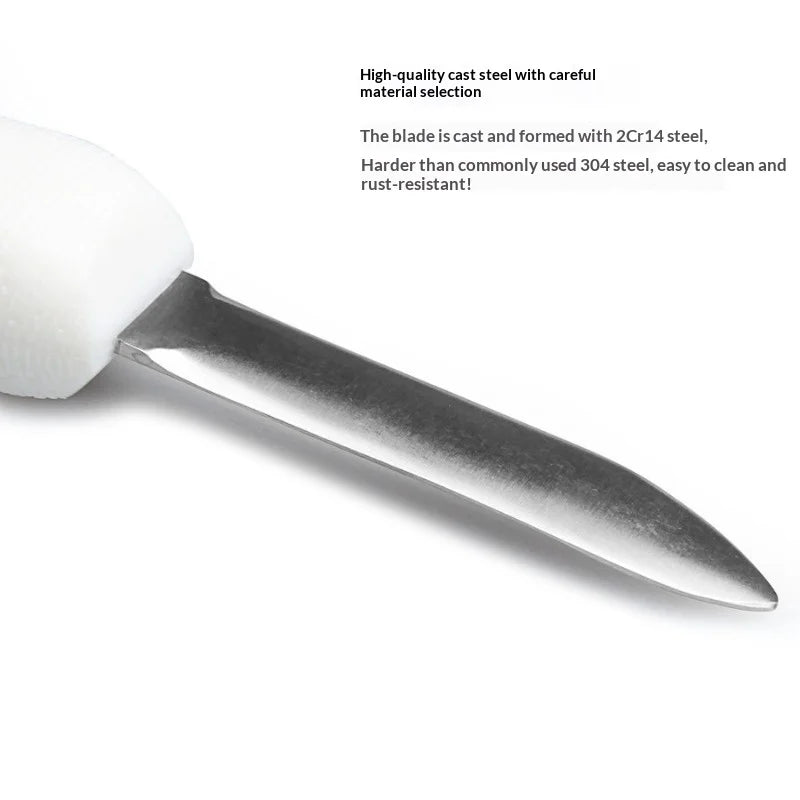 Stainless Steel Oyster Knife Anti Slip Handle Thickened Scallop