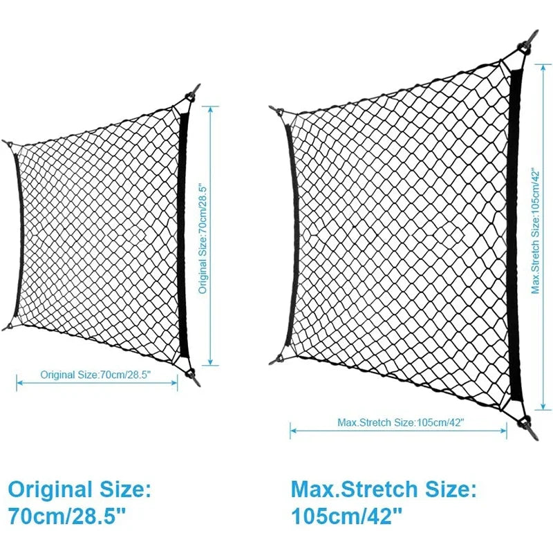 Nylon Car Trunk Cargo Net Organizer – Universal Fit 70x70cm
