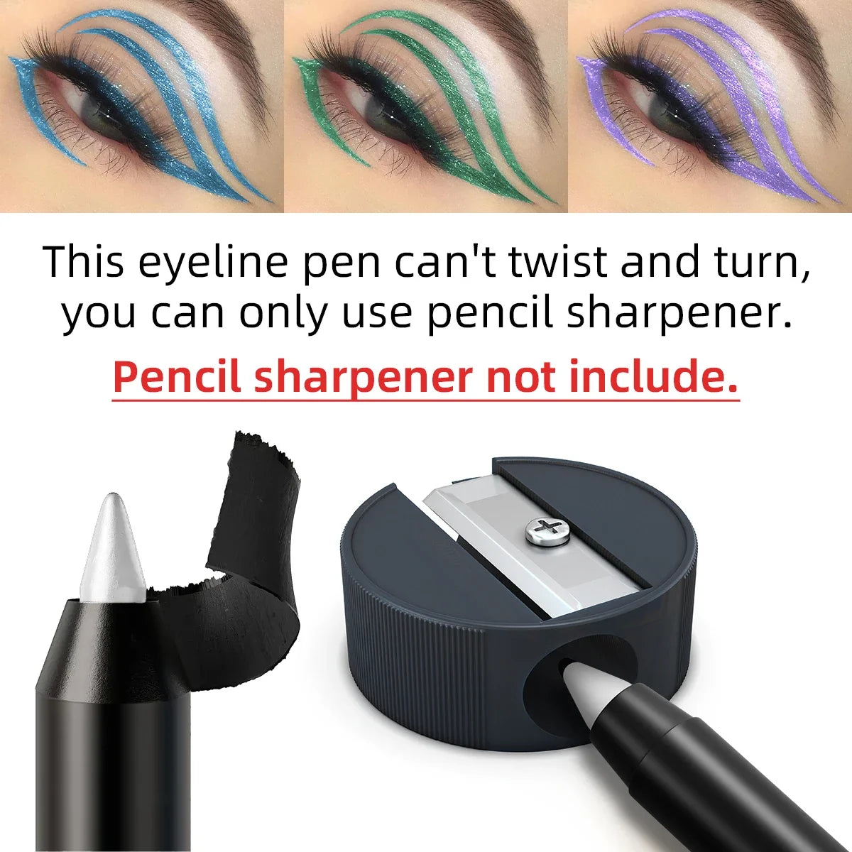 FUNPARK Glitter Metallic Eyeliner Pen – Waterproof, 10 Colors