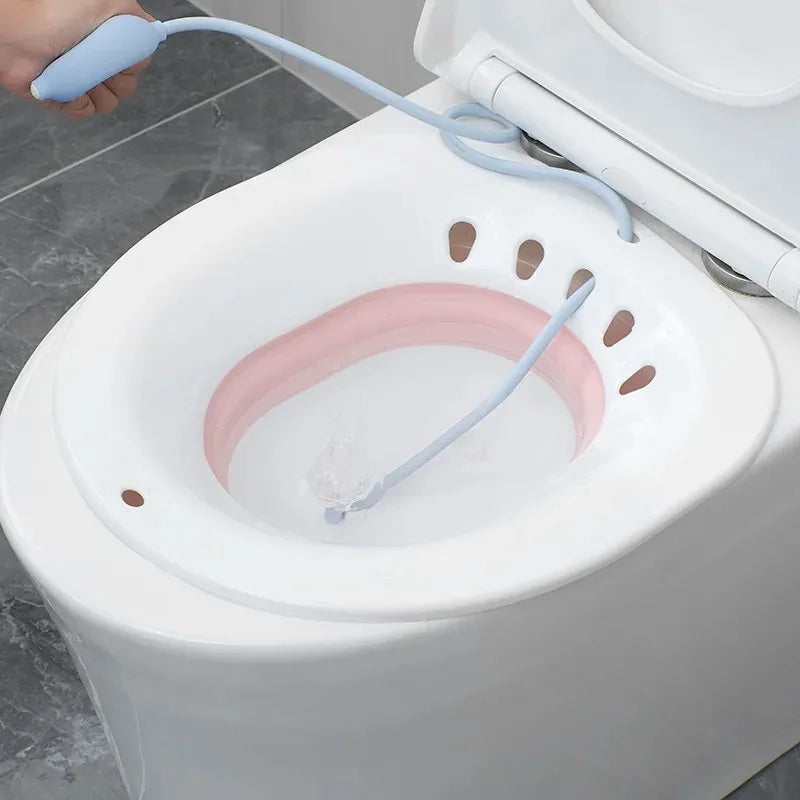 Sitz Bath Toilet Seat Postpartum Care Sits Women Collapsible Flusher