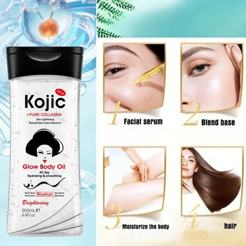 Kojic Acid Body Oil Essential Skin Care Moisturizing Hydrating