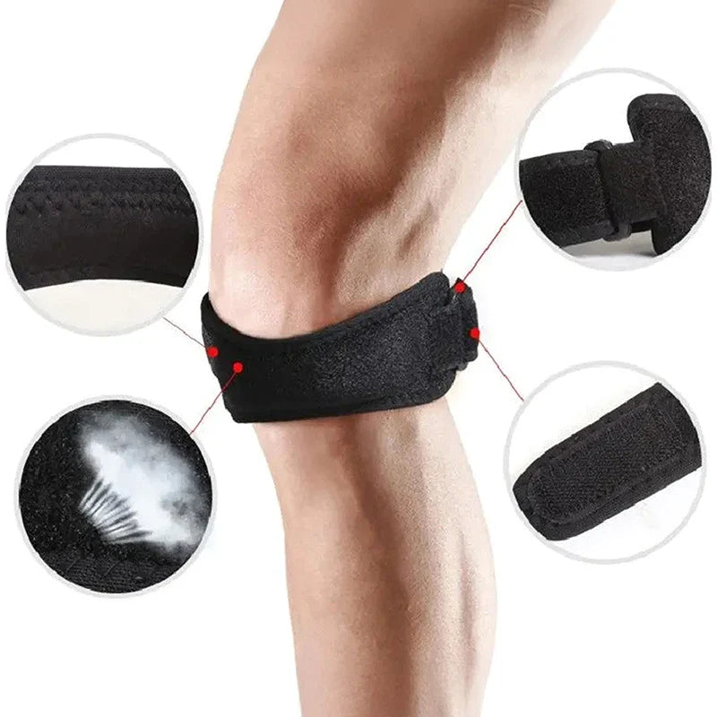 Adjustable Patella Knee Strap | Silicone Pad Sports Support