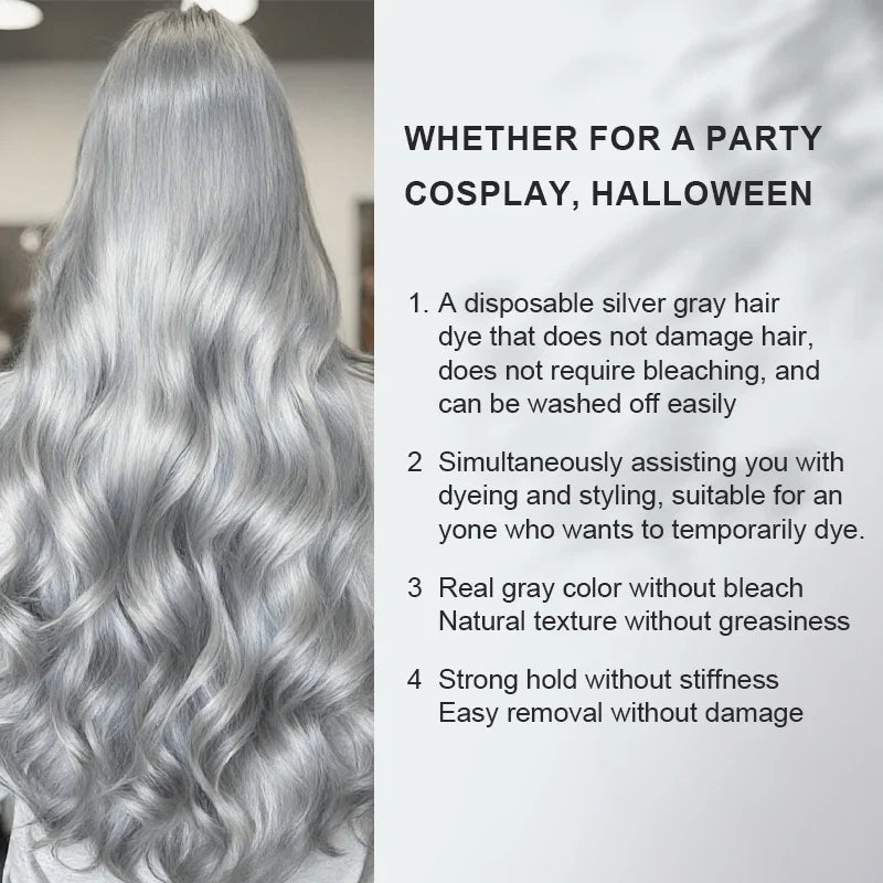 Temporary Hair Color Wax – 9 Shades | Silver Gray, Wine Red & More