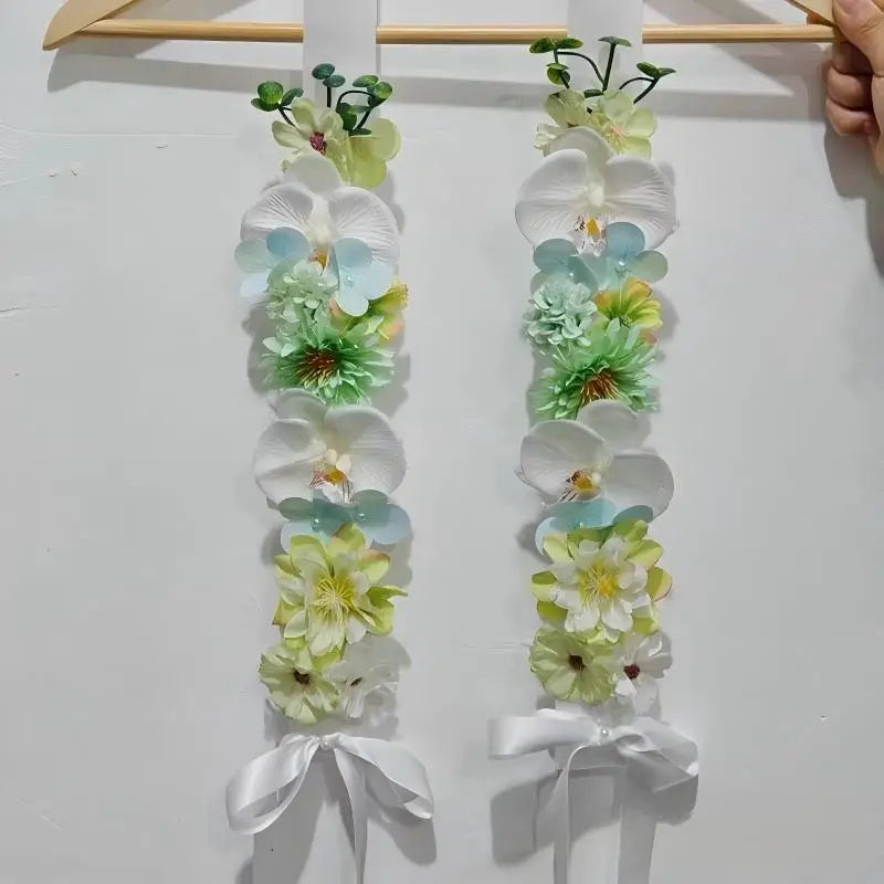 Handmade Satin Flower Graduation Sash | Floral Lei Gift