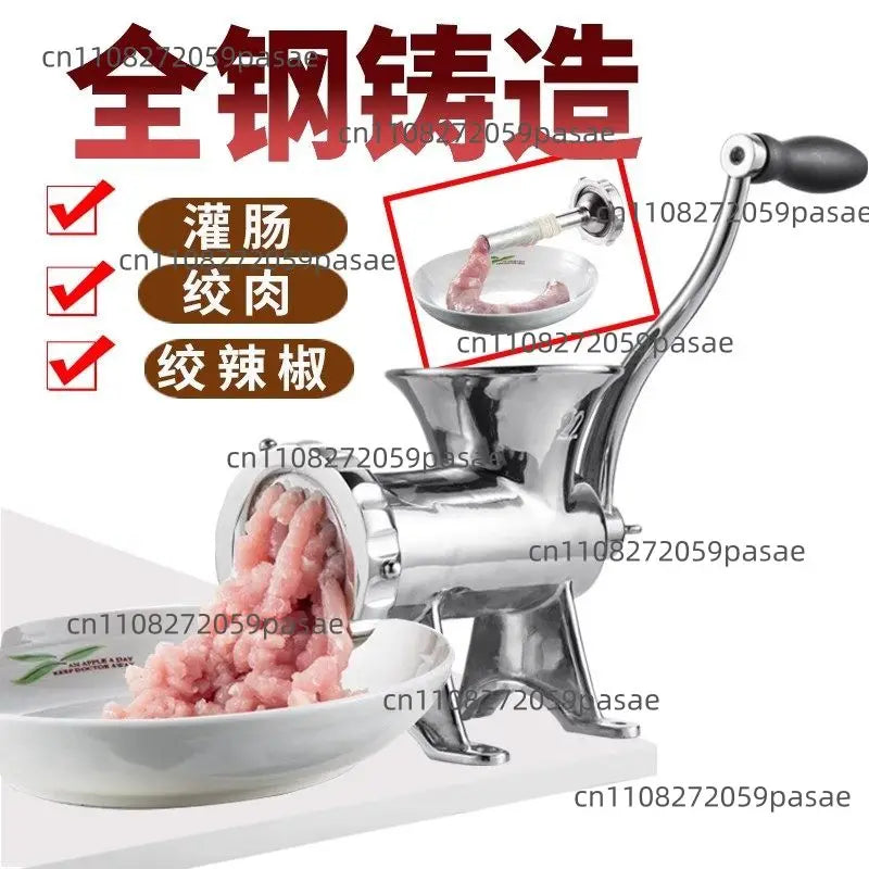 All-Stainless Steel Manual Meat Grinder & Sausage Maker