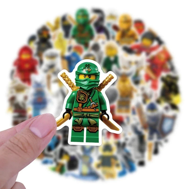 60pc Ninja Waterproof Stickers | Kids Party Favors No Repeat