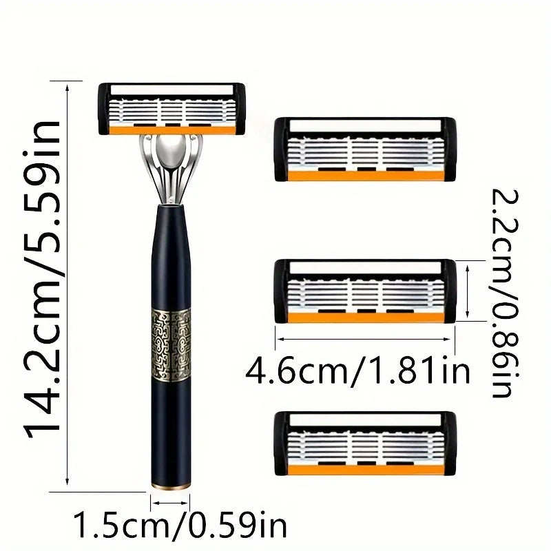 6-Blade Classic Safety Razor – Men's & Women's Manual Shaver
