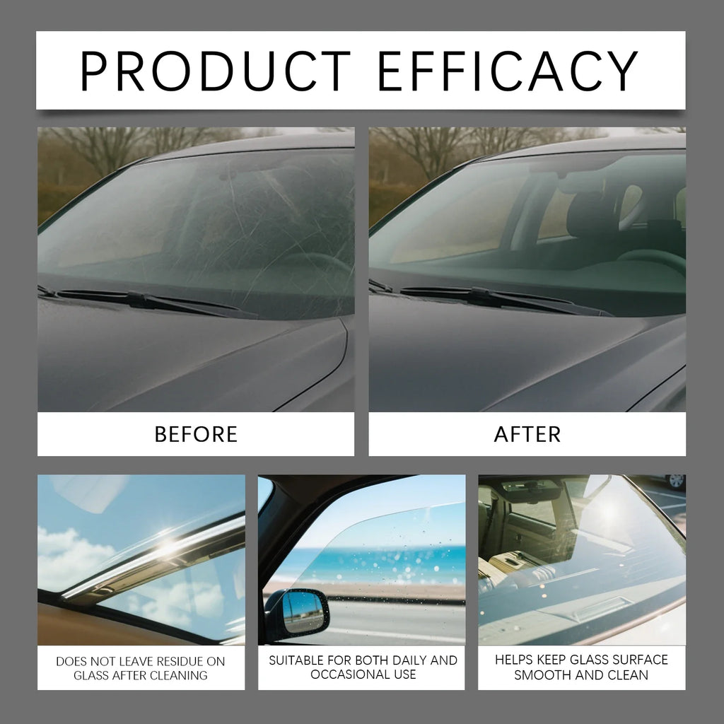 Car Glass Oil Film Remover & Anti-Fog Cleaning Brush