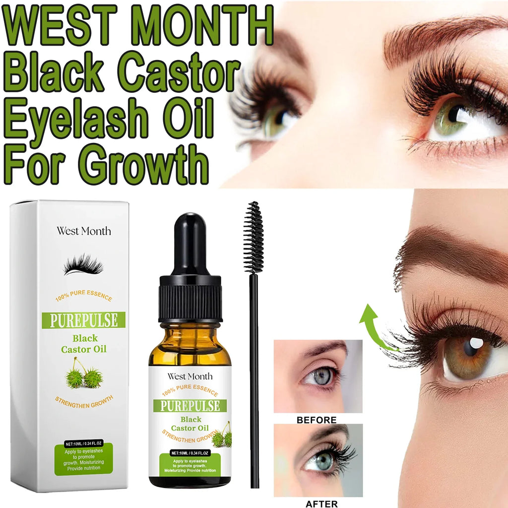 Black Castor Oil Lash & Brow Serum – Thickening Growth Oil 10ml