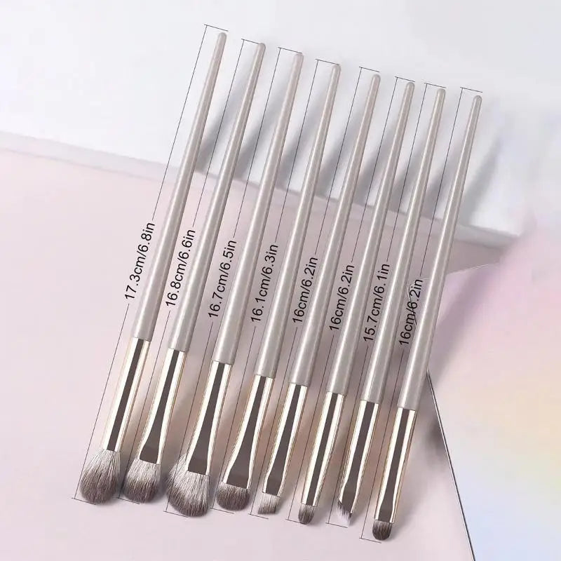 8-Piece Eye Makeup Brush Set – Soft Eyeshadow & Eyeliner
