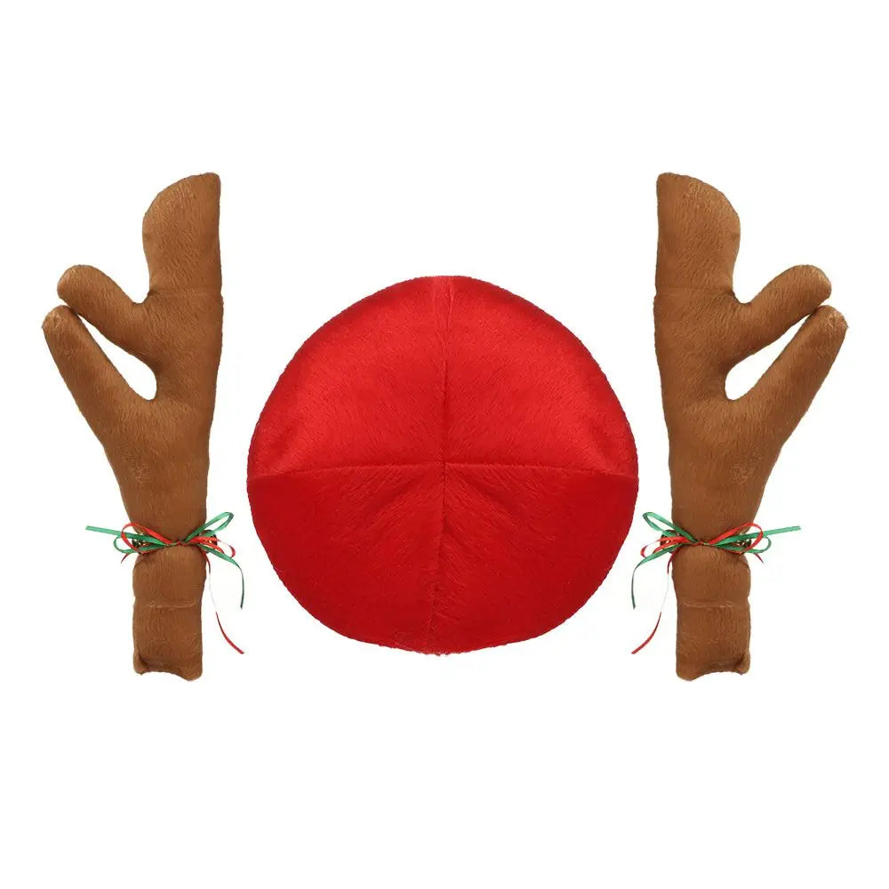 Christmas Reindeer Car Decoration – Antlers & Red Nose Kit